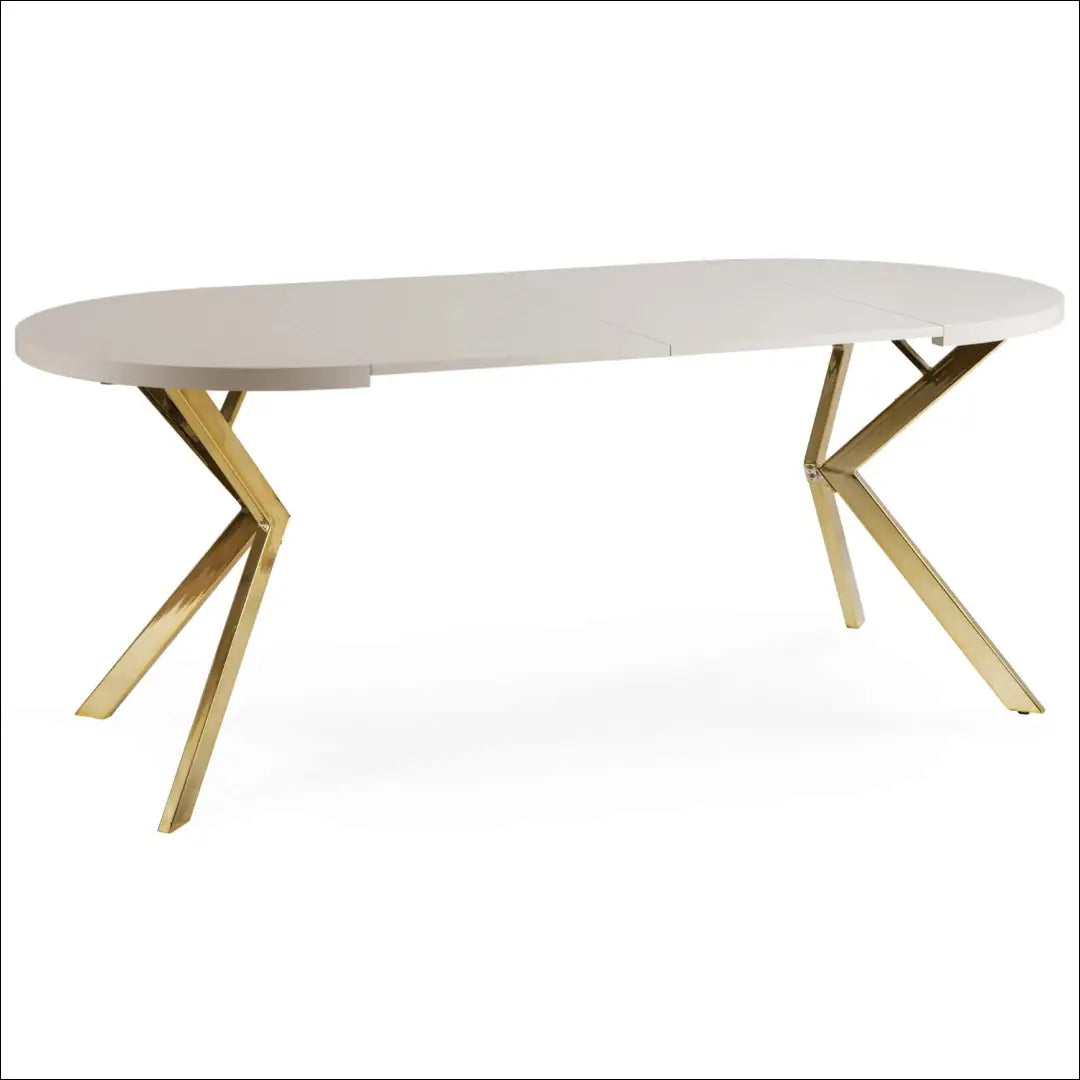 Prailginamas stalas iš laminuotos medžio drožlių plokštės auksinės spalvos / kašmyro 80-160 cm TE755 - €334 Save 15%