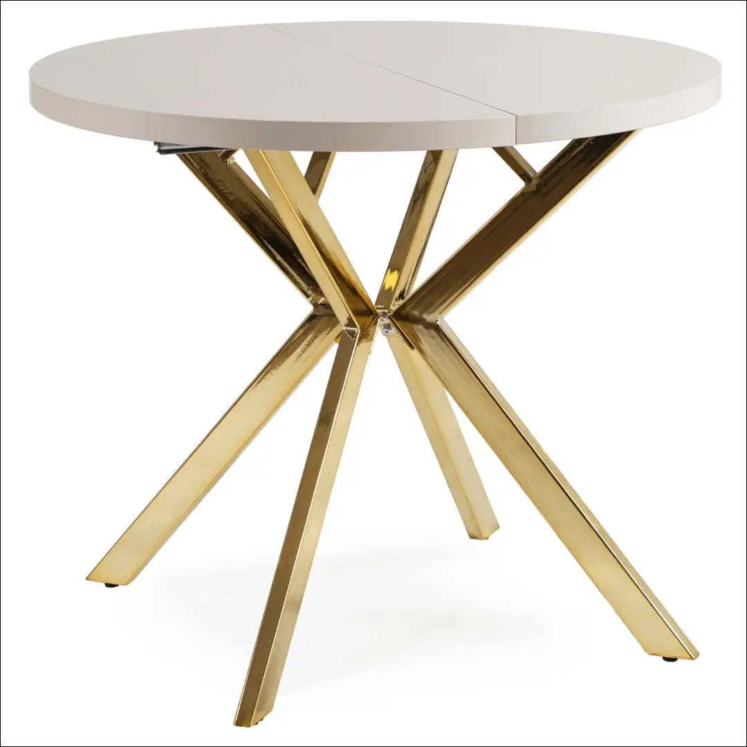 Prailginamas stalas iš laminuotos medžio drožlių plokštės auksinės spalvos / kašmyro 80-160 cm TE755 - €334 Save 15%
