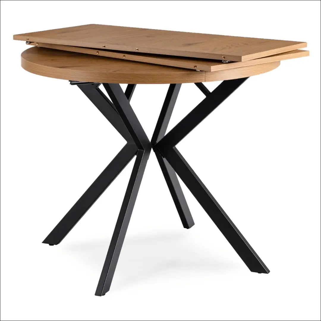 Prailginamas stalas iš laminuotos medžio drožlių plokštės juodos spalvos / ąžuolo 80-160 cm TE752 - €319 Save 15%
