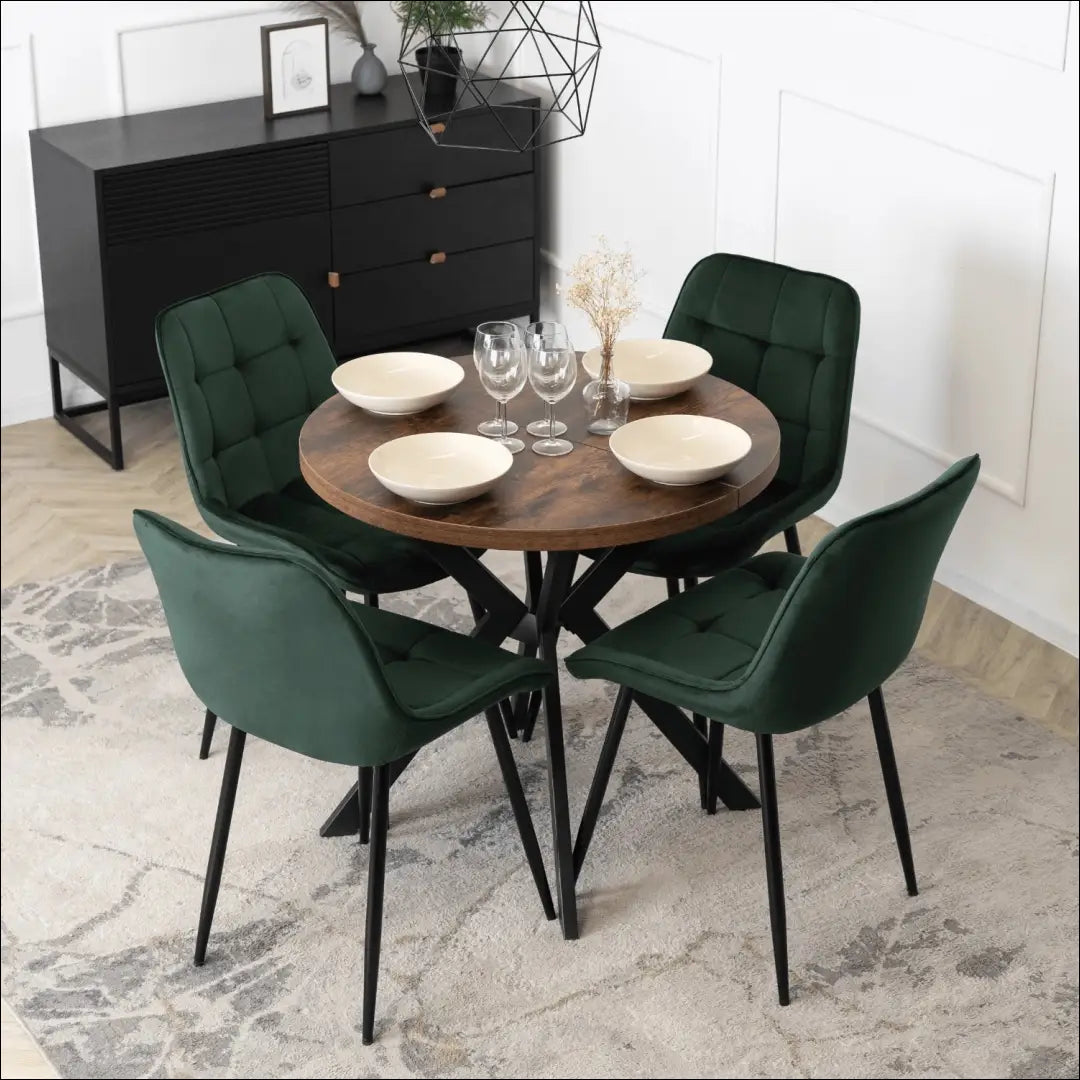 Prailginamas stalas iš laminuotos medžio drožlių plokštės juodos spalvos / ąžuolo 80-160 cm TE525 - €319 Save 15%
