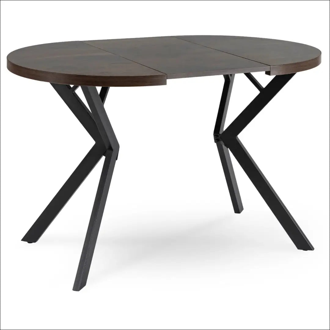 Prailginamas stalas iš laminuotos medžio drožlių plokštės juodos spalvos / riešuto 80-160 cm TE592 - €319 Save 15%