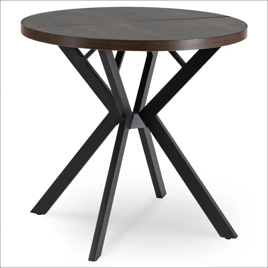 Prailginamas stalas iš laminuotos medžio drožlių plokštės juodos spalvos / riešuto 80-160 cm TE592 - €319 Save 15%