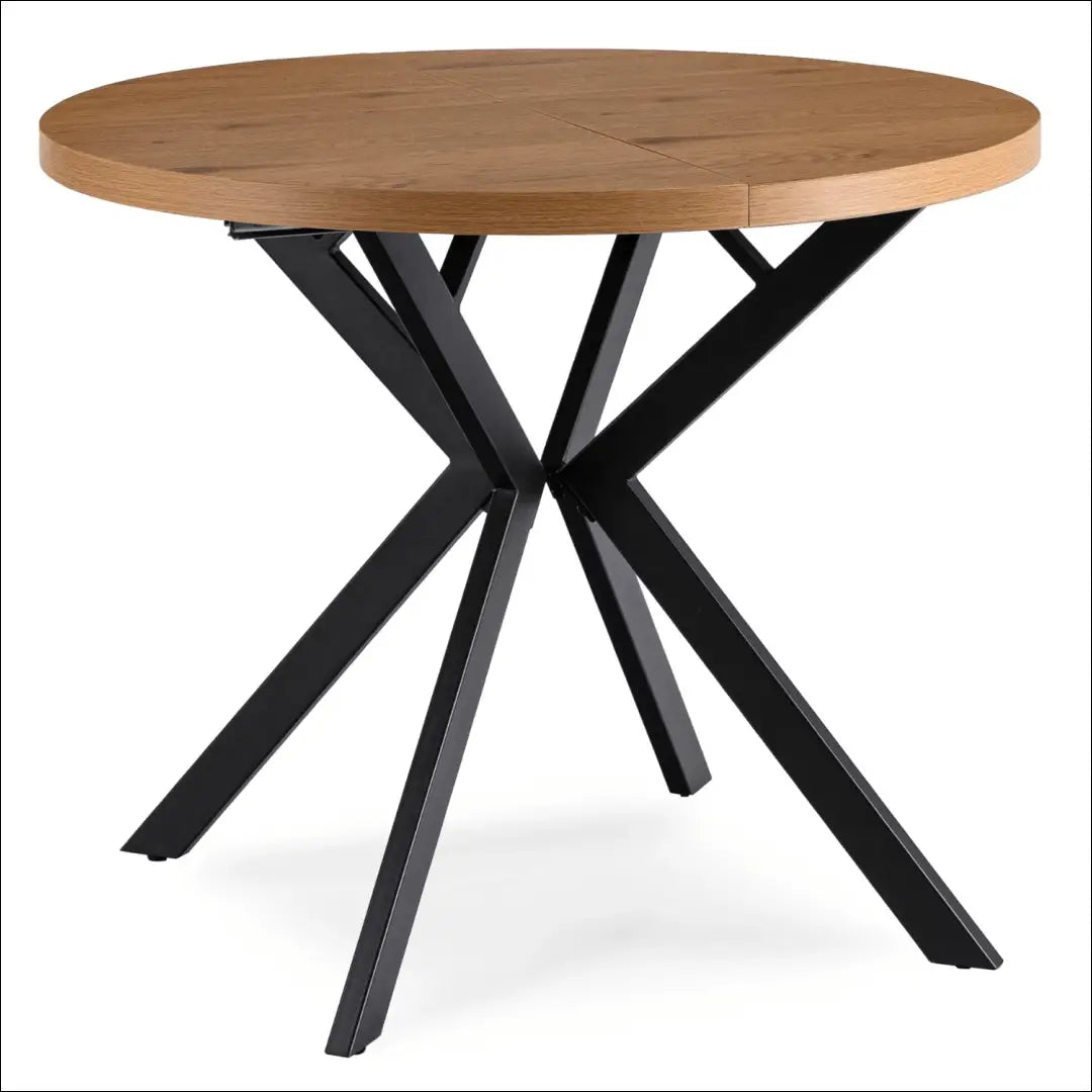 Prailginamas stalas iš laminuotos medžio drožlių plokštės juodos spalvos / ąžuolo 80-160 cm TE752 - €319 Save 15%