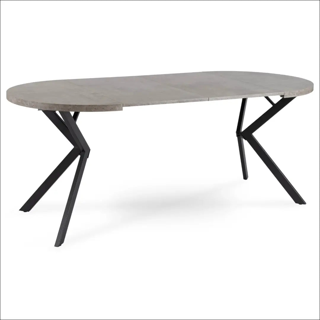 Prailginamas stalas iš laminuotos medžio drožlių plokštės juodos spalvos / betono 80-160 cm TE523 - €319 Save 15%