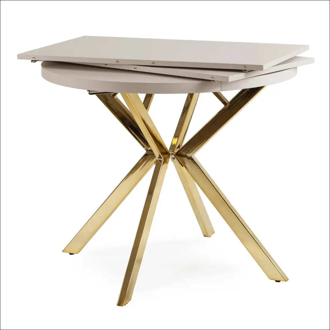 Prailginamas stalas iš MDF auksinės spalvos / kašmyro 90-190 cm TE756 - €376 Save 15% __label:Pristatymas 5-14 d.d.,