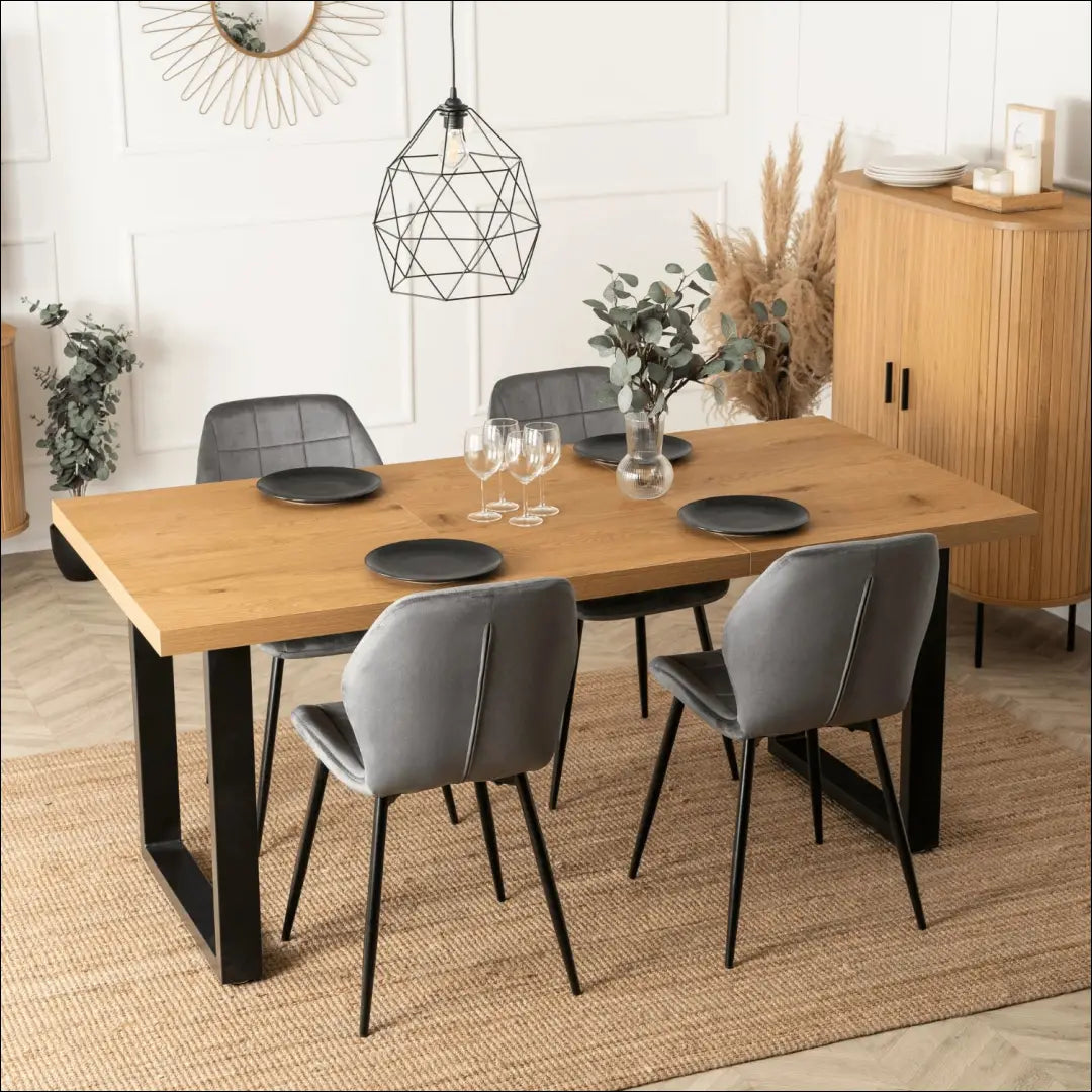 Prailginamas stalas iš MDF juodos spalvos / ąžuolo 130-230 cm TE770 - €346 Save 15% __label:Pristatymas 5-14 d.d.,