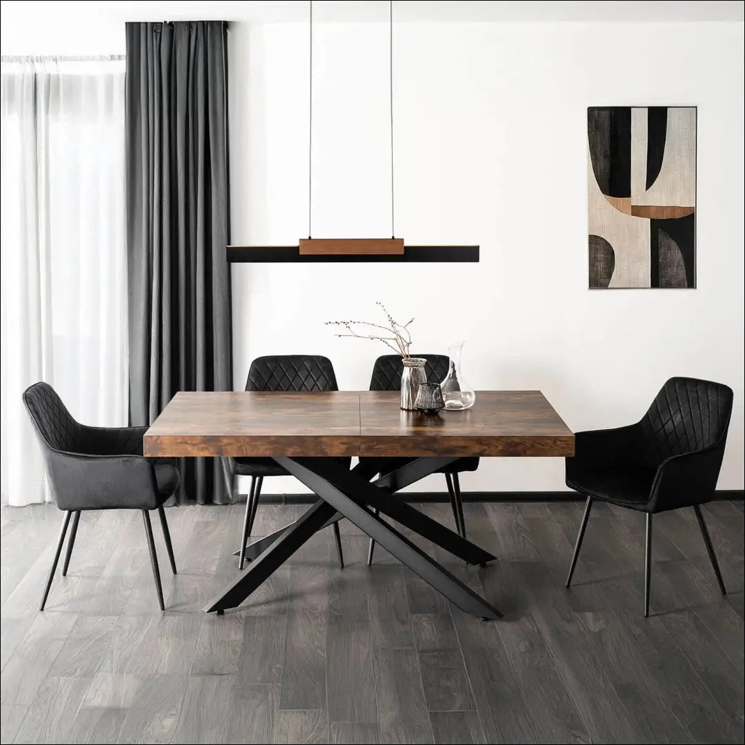 Prailginamas stalas iš MDF juodos spalvos / ąžuolo 160-240 cm TE908 - €423 Save 15% __label:Pristatymas 5-14 d.d.,