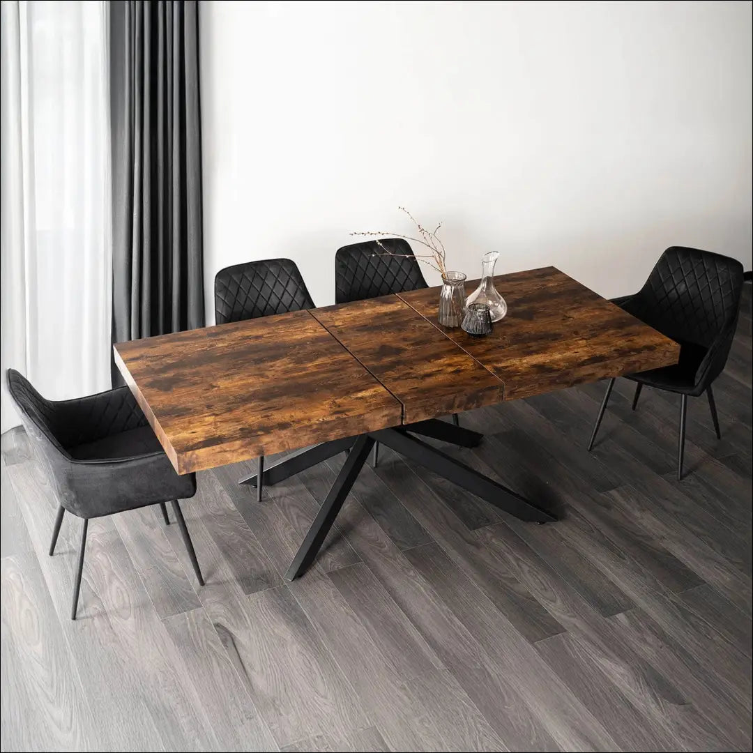 Prailginamas stalas iš MDF juodos spalvos / ąžuolo 160-240 cm TE908 - €423 Save 15% __label:Pristatymas 5-14 d.d.,
