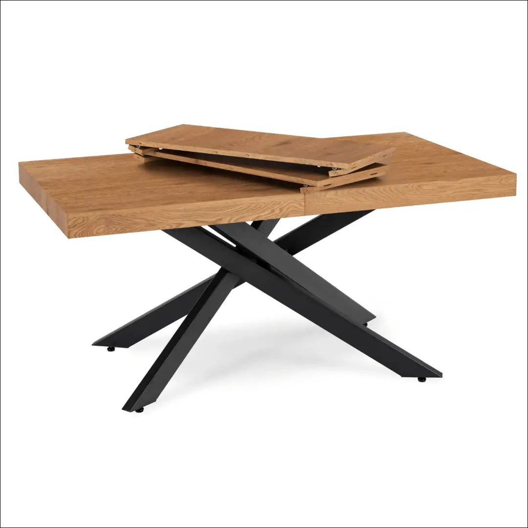 Prailginamas stalas iš MDF juodos spalvos / ąžuolo 160-240 cm TE909 - €410 Save 15% __label:Pristatymas 5-14 d.d.,