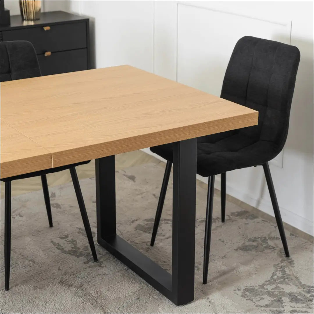 Prailginamas stalas iš MDF juodos spalvos / ąžuolo 160-260 cm TE164 - €372 Save 15% __label:Pristatymas 5-14 d.d.,