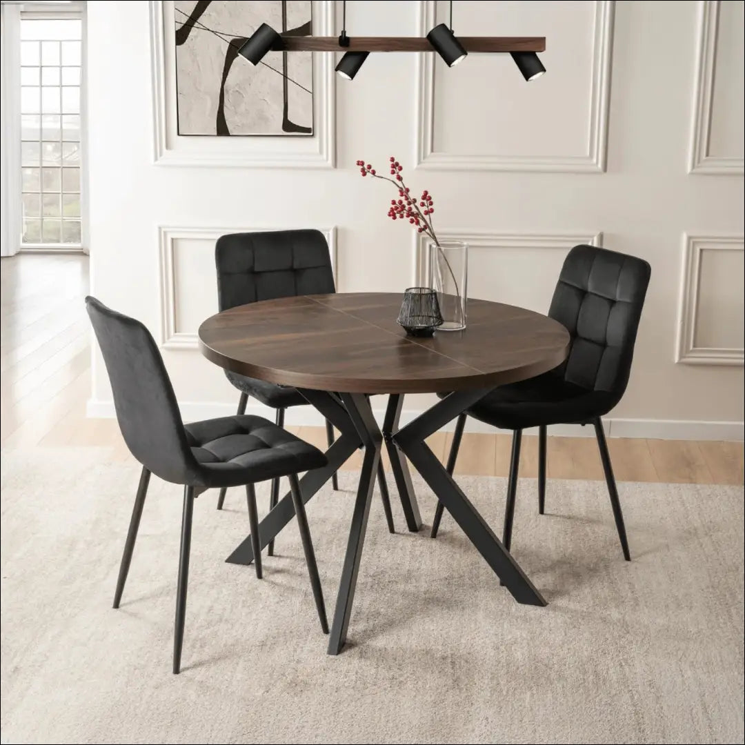 Prailginamas stalas iš MDF juodos spalvos / riešuto 100-250 cm TE1047 - €376 Save 15% __label:Pristatymas 5-14 d.d.,