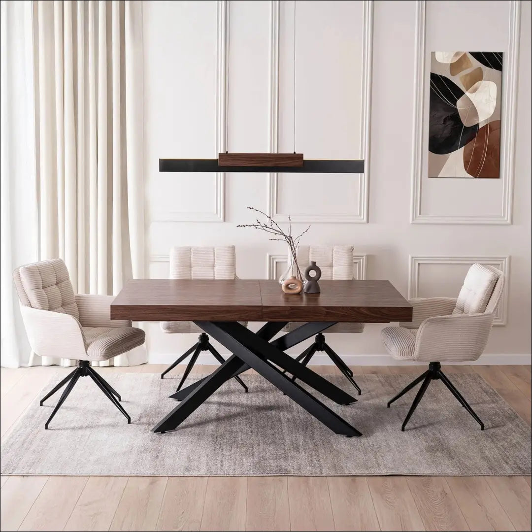 Prailginamas stalas iš MDF juodos spalvos / riešuto 160-240 cm TE910 - €423 Save 15% __label:Pristatymas 5-14 d.d.,