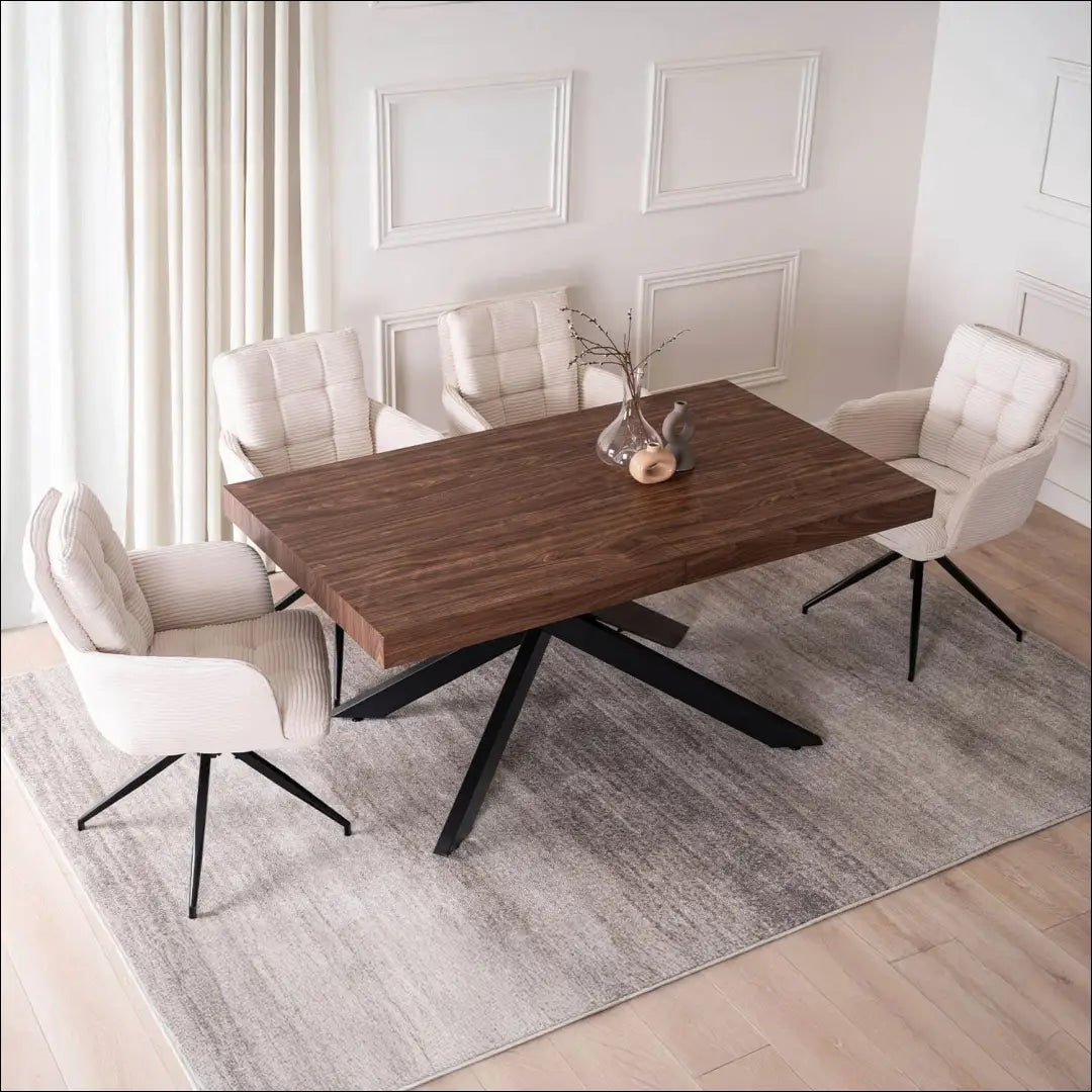 Prailginamas stalas iš MDF juodos spalvos / riešuto 160-240 cm TE910 - €423 Save 15% __label:Pristatymas 5-14 d.d.,