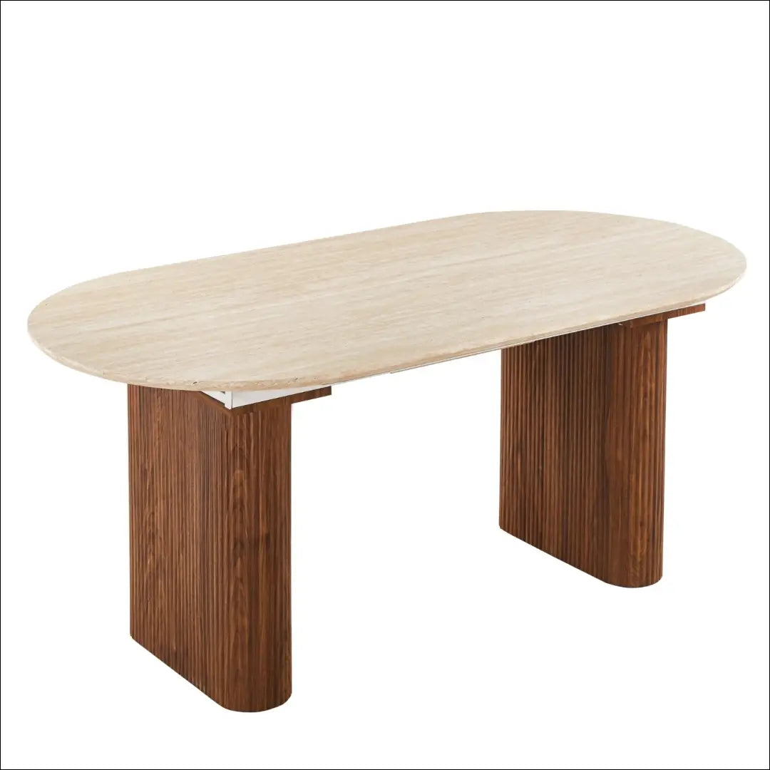 Prailginamas stalas iš MDF riešuto spalvos 180-220 cm TE1123 - €507 Save 15% __label:Pristatymas 5-14 d.d., elite,