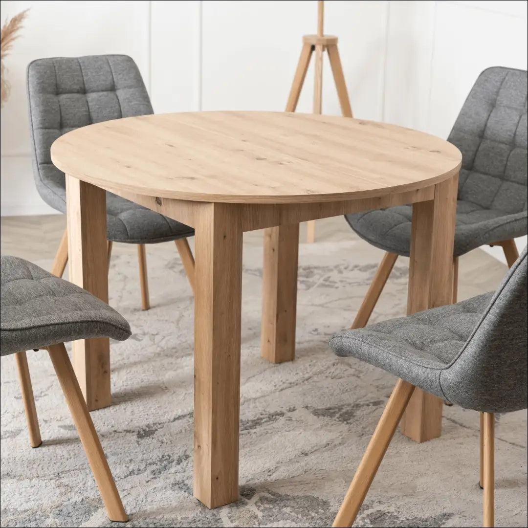Prailginamas stalas iš medžio drožlių plokštės ąžuolo spalvos 102-142 cm TE1015 - €182 Save 15% 100-200,