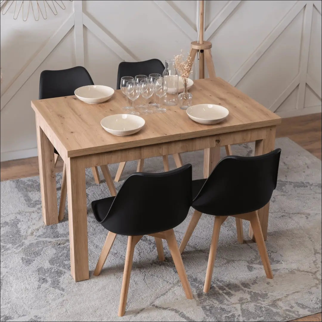 Prailginamas stalas iš medžio drožlių plokštės ąžuolo spalvos 120-160 cm TE570 - €190 Save 15% 100-200,