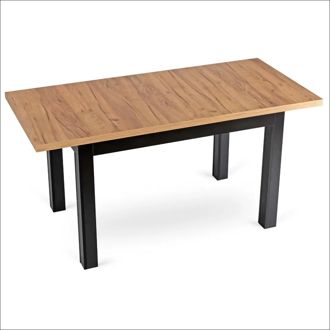 Prailginamas stalas iš medžio drožlių plokštės juodos spalvos / ąžuolo 120-160 cm TE505 - €190 Save 15% 100-200,
