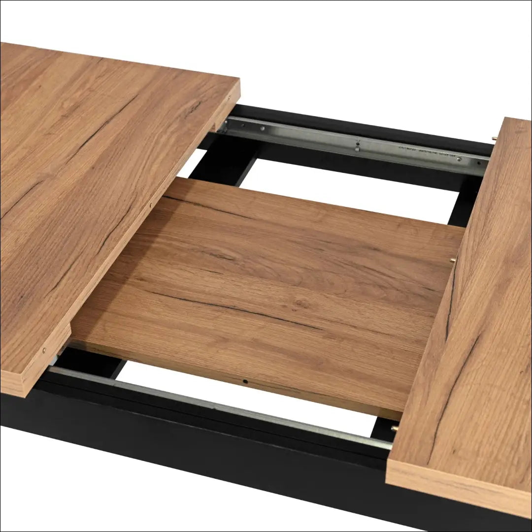 Prailginamas stalas iš medžio drožlių plokštės juodos spalvos / ąžuolo 120-160 cm TE505 - €190 Save 15% 100-200,