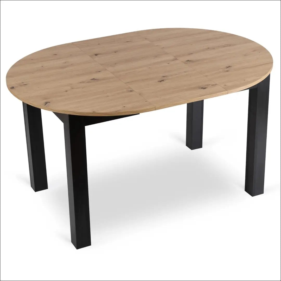 Prailginamas stalas iš medžio drožlių plokštės juodos spalvos / ąžuolo 102-142 cm TE510 - €182 Save 15% 100-200,