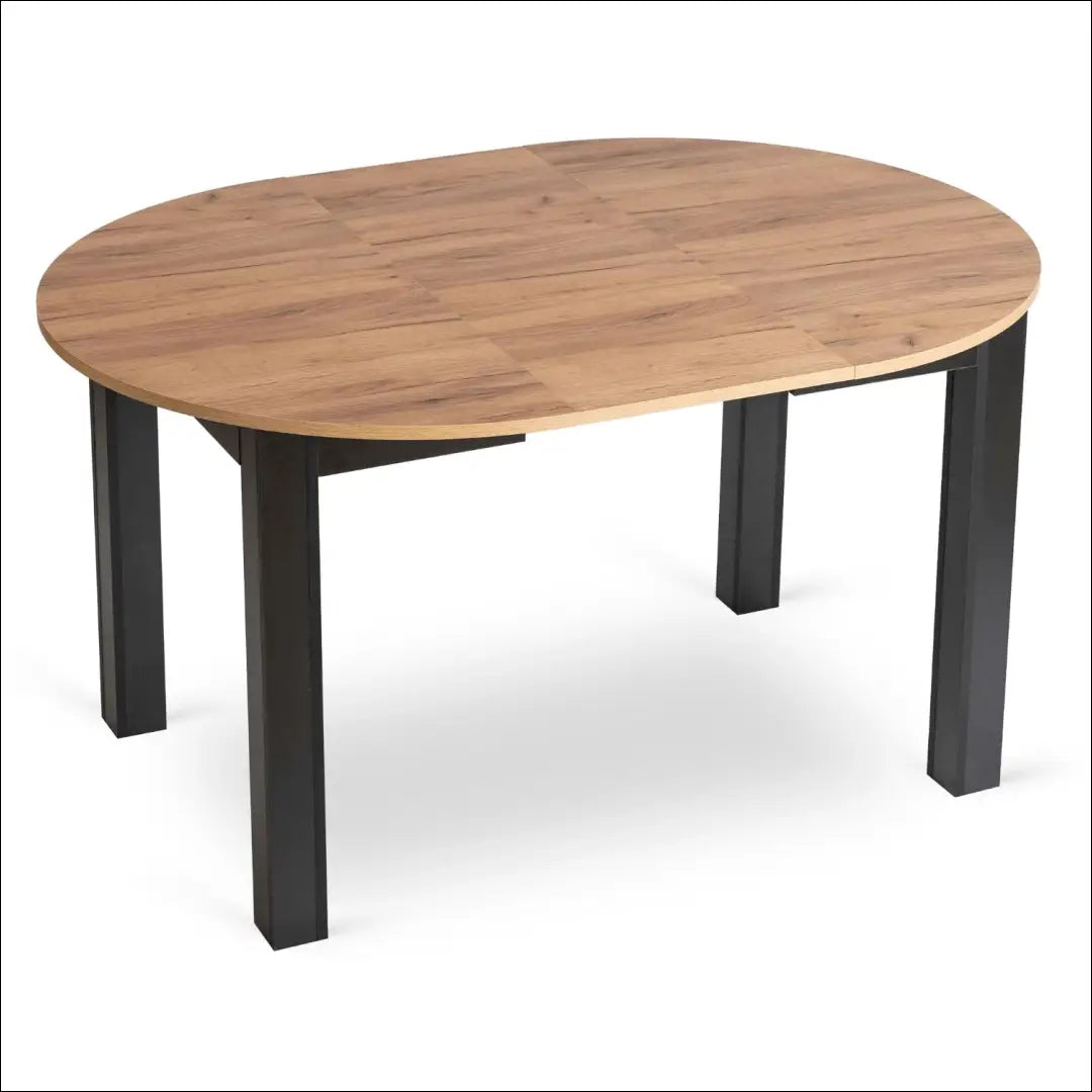 Prailginamas stalas iš medžio drožlių plokštės juodos spalvos / ąžuolo 102-142 cm TE509 - €182 Save 15% 100-200,