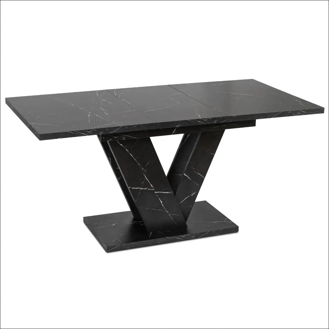 Prailginamas stalas iš medžio drožlių plokštės juodos spalvos / marmuro 120-160 cm TE270 - €287 Save 15%