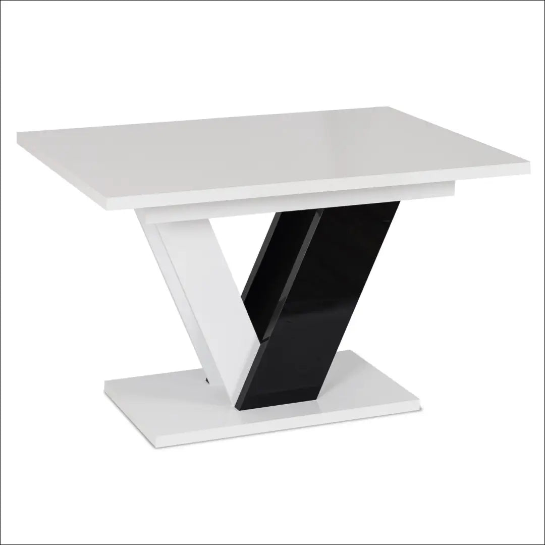 Prailginamas stalas iš medžio drožlių plokštės juodos spalvos / baltos 120-160 cm TE267 - €374 Save 15%