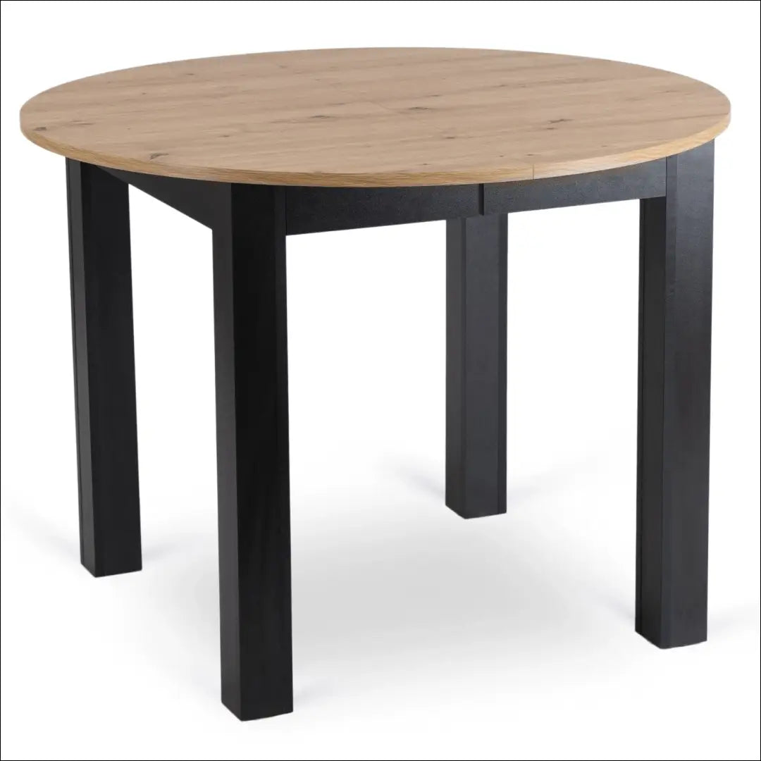 Prailginamas stalas iš medžio drožlių plokštės juodos spalvos / ąžuolo 102-142 cm TE510 - €182 Save 15% 100-200,