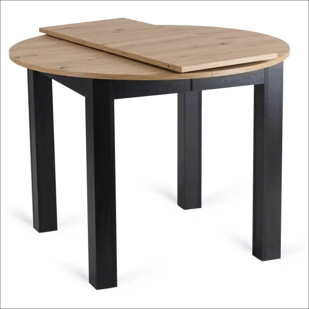 Prailginamas stalas iš medžio drožlių plokštės juodos spalvos / ąžuolo 102-142 cm TE510 - €182 Save 15% 100-200,