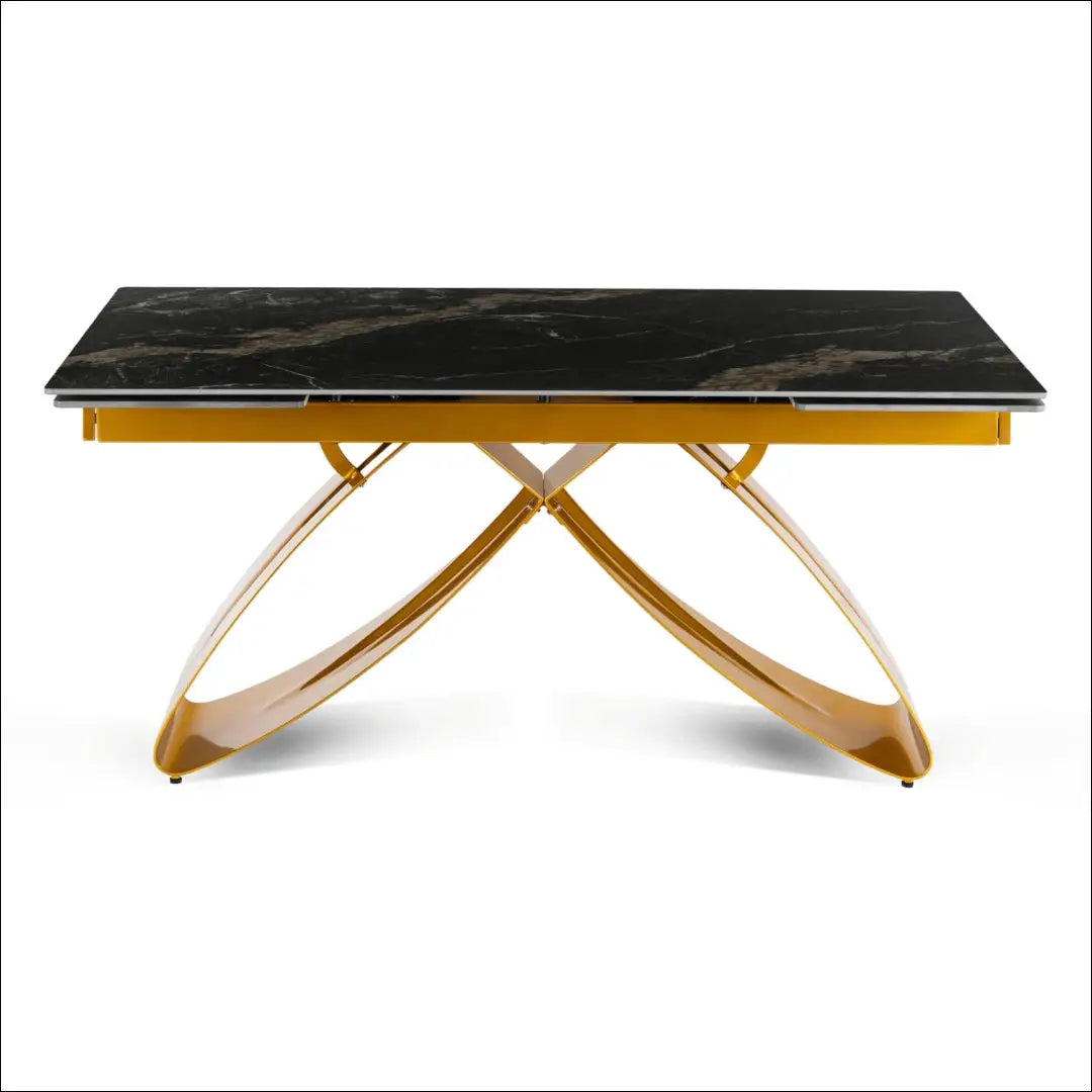 Prailginamas stalas su keraminiu stalviršiu auksinės spalvos / marmuro 160-240 cm TE726 - €744 Save 15%