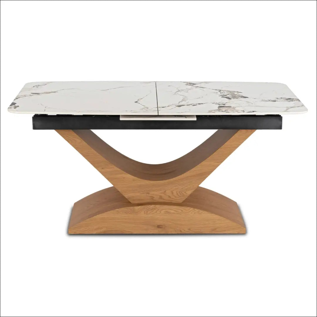 Prailginamas stalas su keraminiu stalviršiu baltos spalvos / ąžuolo 160-200 cm TE933 - €560 Save 15%