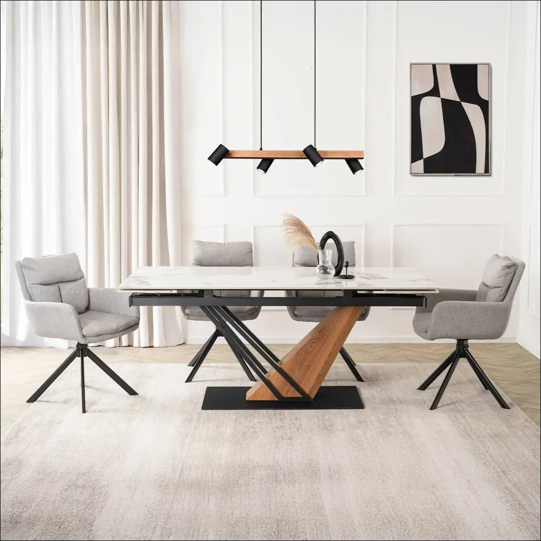 Prailginamas stalas su keraminiu stalviršiu baltos spalvos / ąžuolo 180-240 cm TE720 - €435 Save 15%