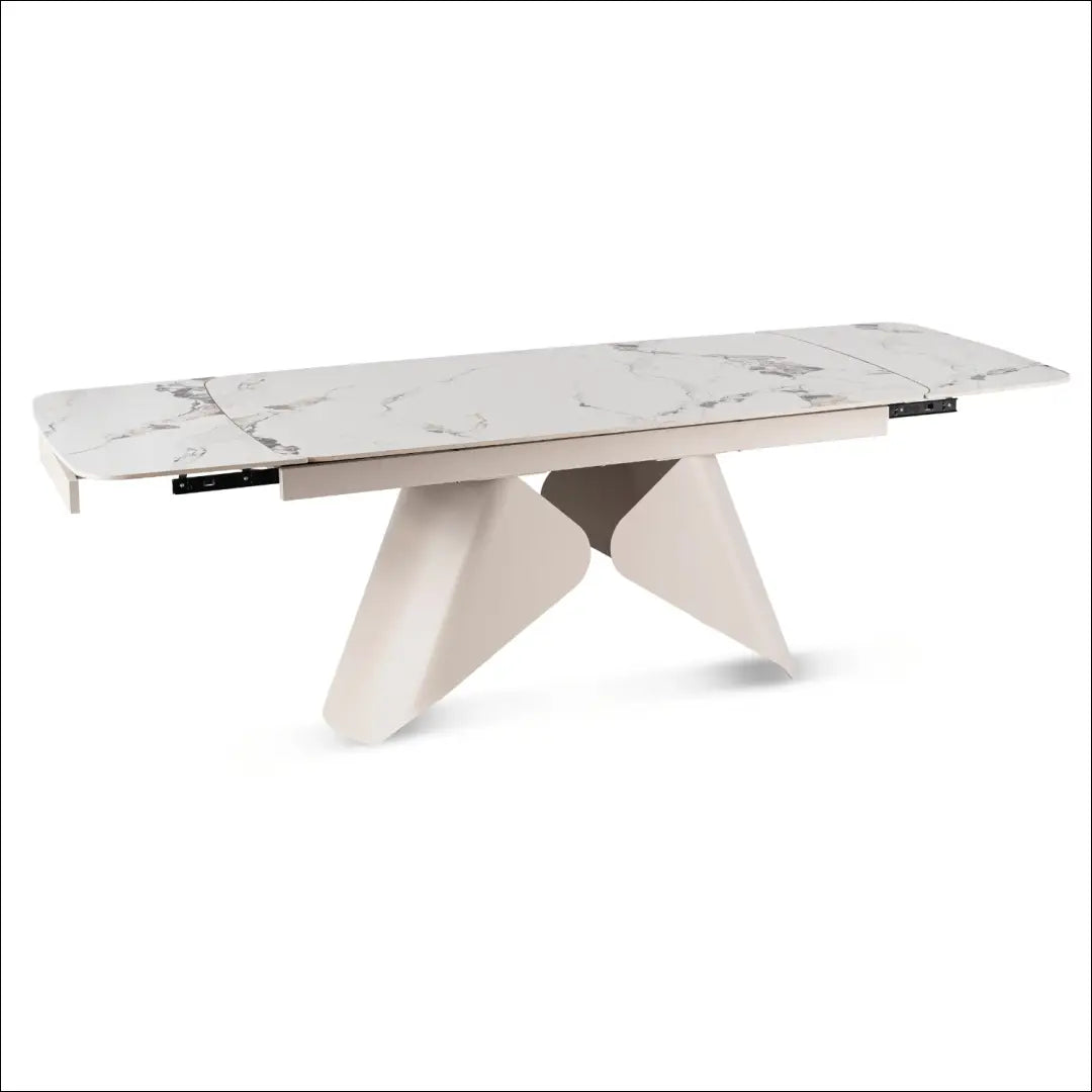 Prailginamas stalas su keraminiu stalviršiu baltos spalvos / marmuro 160-240 cm TE970 - €737 Save 15%