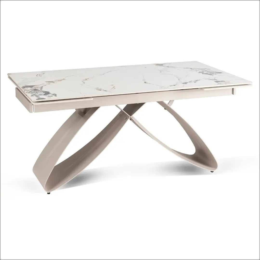Prailginamas stalas su keraminiu stalviršiu baltos spalvos / marmuro 160-240 cm TE724 - €687 Save 15%