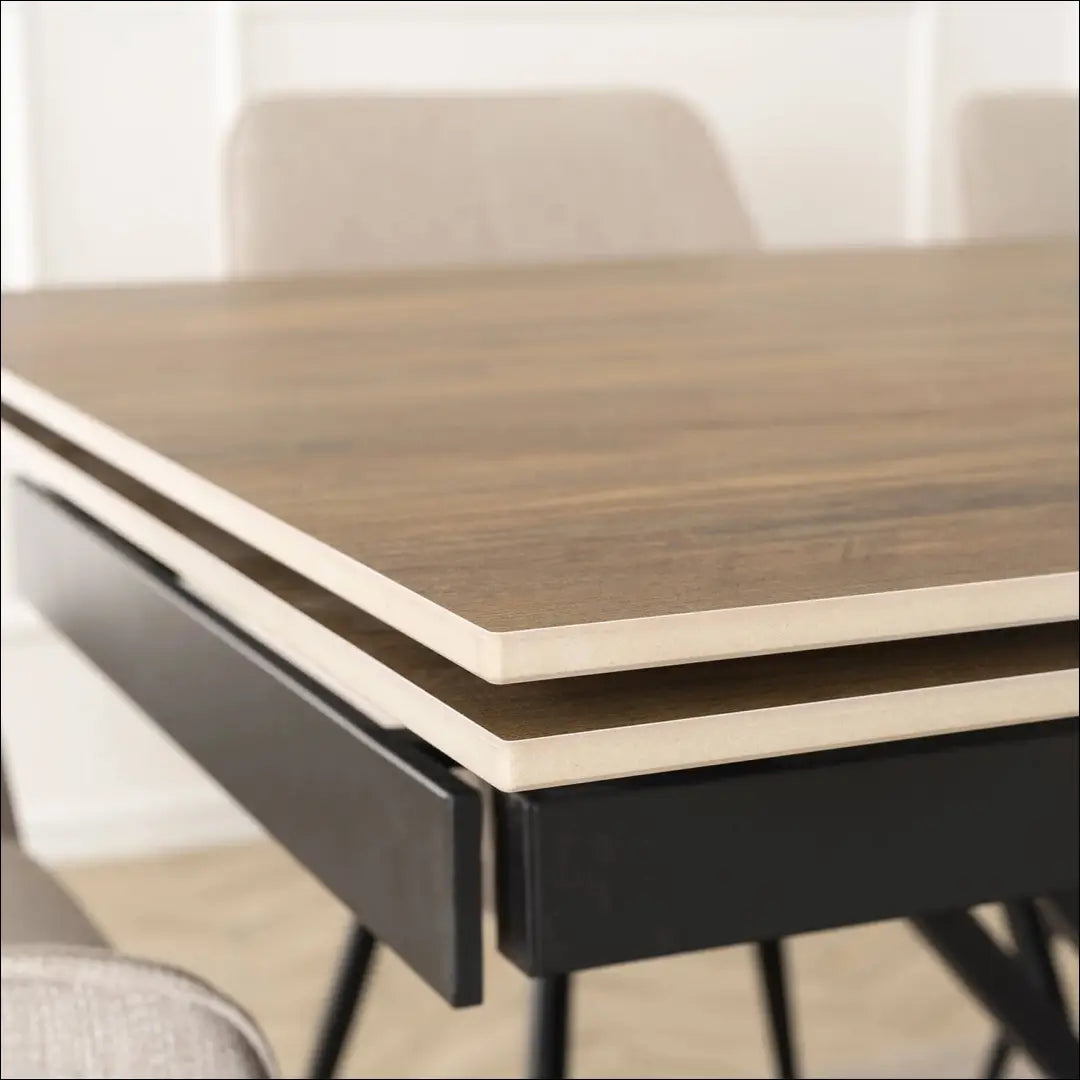 Prailginamas stalas su keraminiu stalviršiu juodos spalvos 160-220 cm TE719 - €592 Save 15% __label:Pristatymas 5-14