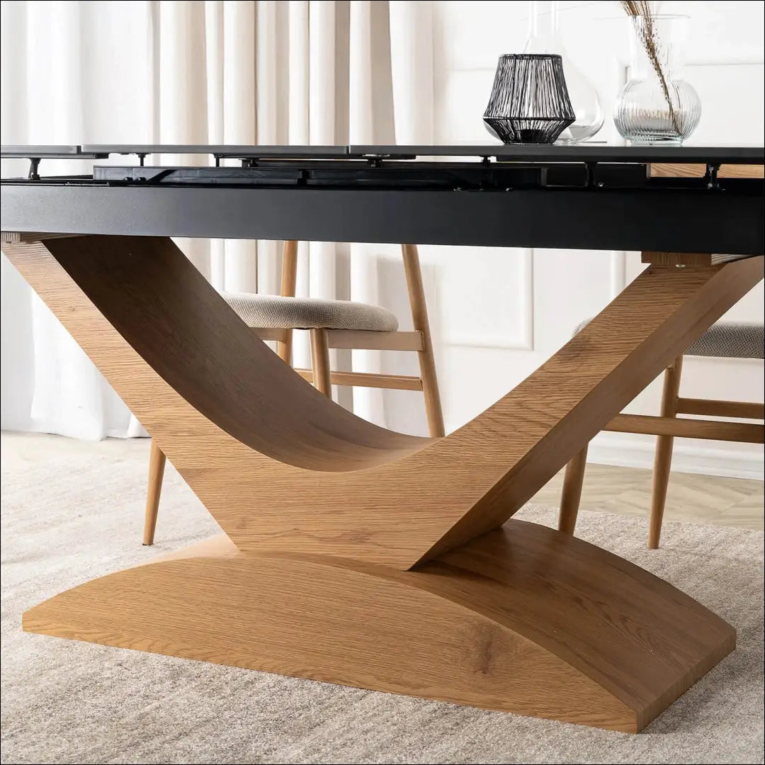 Prailginamas stalas su keraminiu stalviršiu juodos spalvos / ąžuolo 160-200 cm TE935 - €384 Save 15%