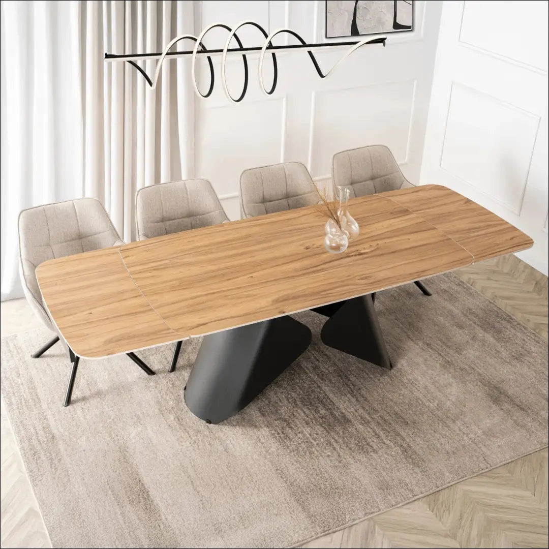 Prailginamas stalas su keraminiu stalviršiu juodos spalvos / ąžuolo 160-240 cm TE984 - €525 Save 15%