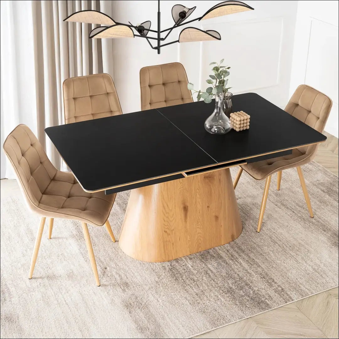 Prailginamas stalas su keraminiu stalviršiu juodos spalvos / ąžuolo 160-200 cm TE871 - €592 Save 15%