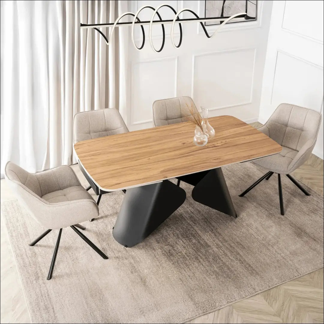 Prailginamas stalas su keraminiu stalviršiu juodos spalvos / ąžuolo 160-240 cm TE984 - €525 Save 15%