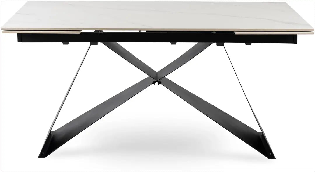 Prailginamas stalas su keraminiu stalviršiu juodos spalvos / baltos 160-240 cm TE232 - €443 Save 15%
