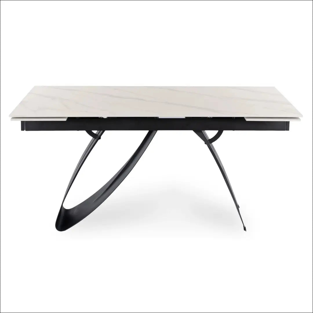 Prailginamas stalas su keraminiu stalviršiu juodos spalvos / baltos 160-220 cm TE1056 - €446 Save 15%