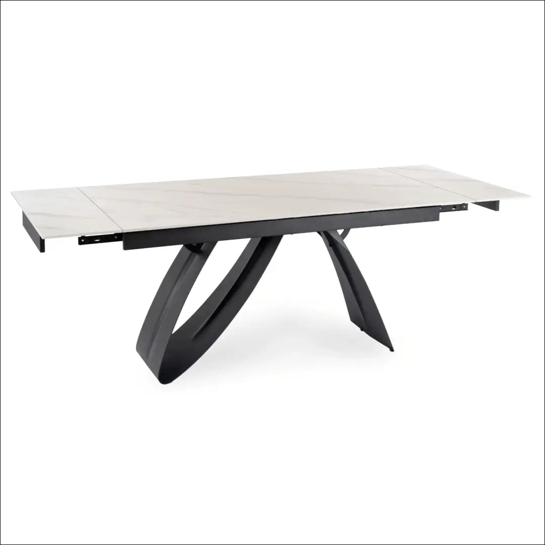 Prailginamas stalas su keraminiu stalviršiu juodos spalvos / baltos 160-220 cm TE1056 - €446 Save 15%