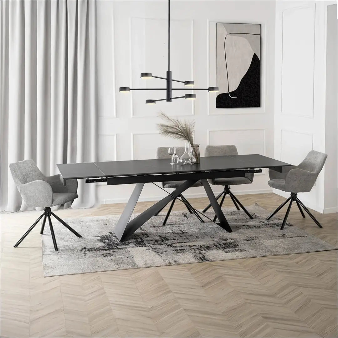 Prailginamas stalas su keraminiu stalviršiu juodos spalvos / marmuro 160-240 cm TE692 - €671 Save 15%