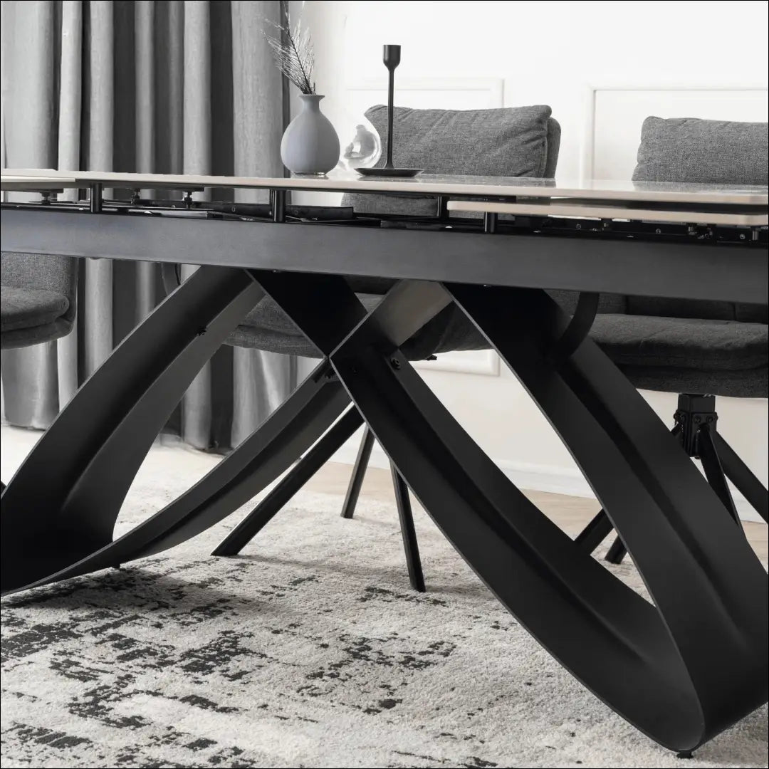 Prailginamas stalas su keraminiu stalviršiu juodos spalvos / pilkos 160-240 cm TE723 - €687 Save 15%