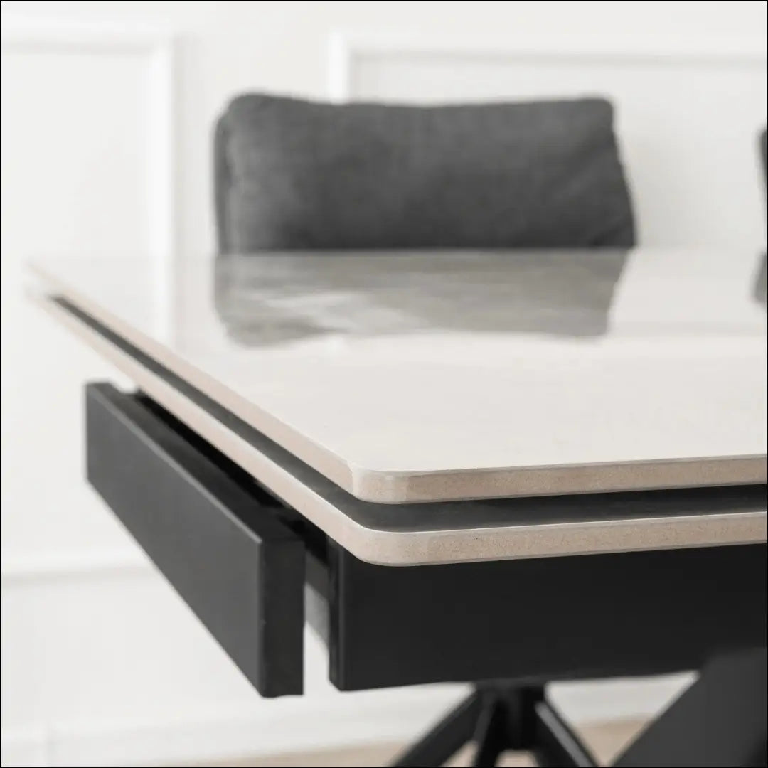 Prailginamas stalas su keraminiu stalviršiu juodos spalvos / pilkos 160-240 cm TE723 - €687 Save 15%