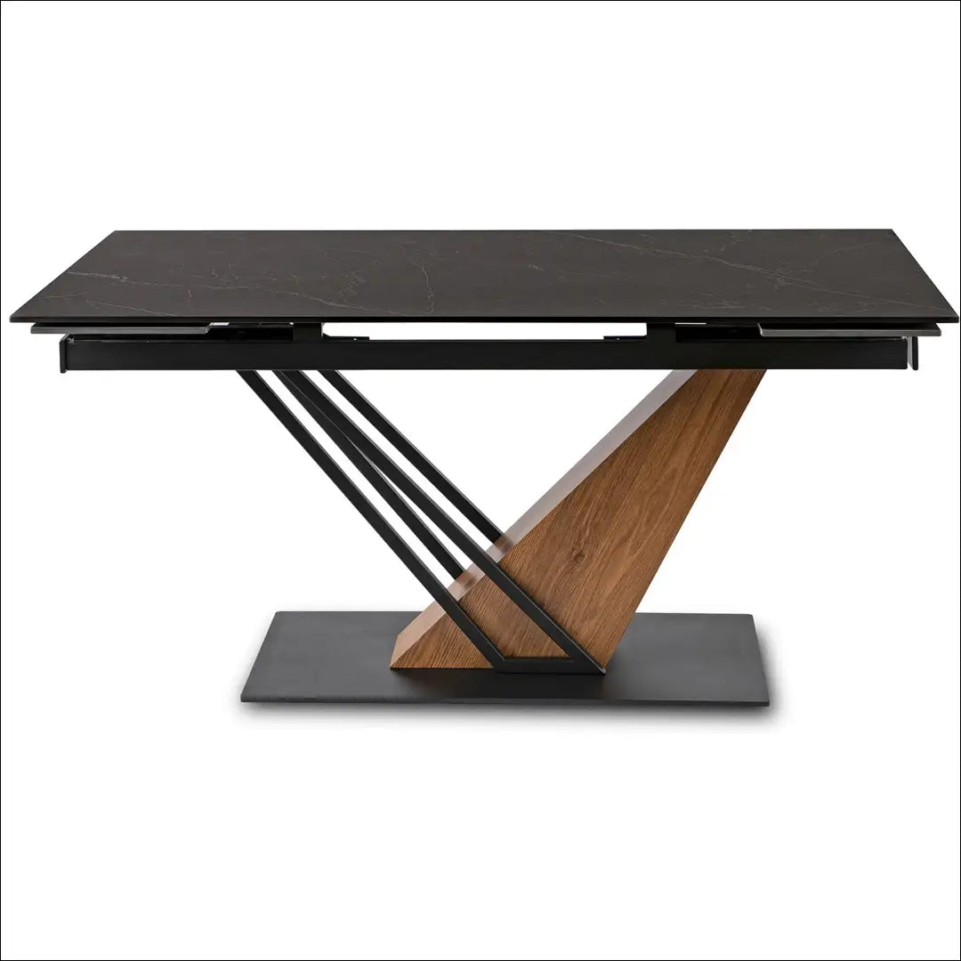 Prailginamas stalas su keraminiu stalviršiu juodos spalvos / riešuto 160-220 cm TE233 - €468 Save 15%