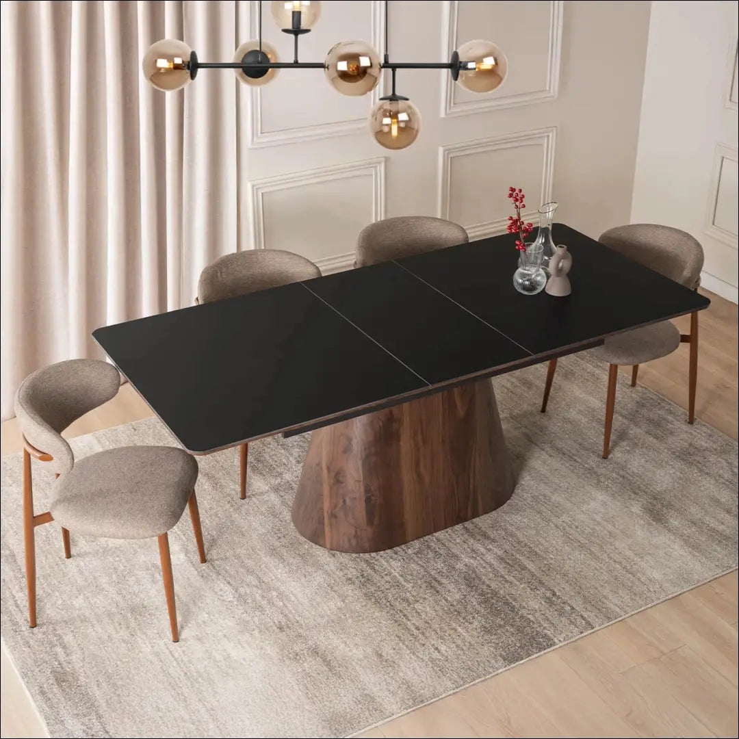 Prailginamas stalas su keraminiu stalviršiu juodos spalvos / riešuto 160-200 cm TE870 - €592 Save 15%