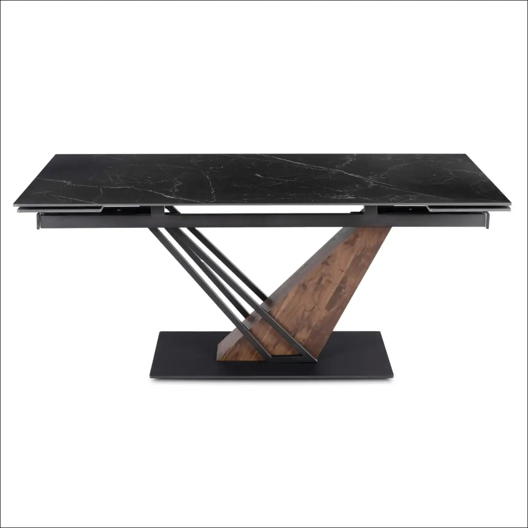 Prailginamas stalas su keraminiu stalviršiu juodos spalvos / riešuto 180-240 cm TE718 - €435 Save 15%