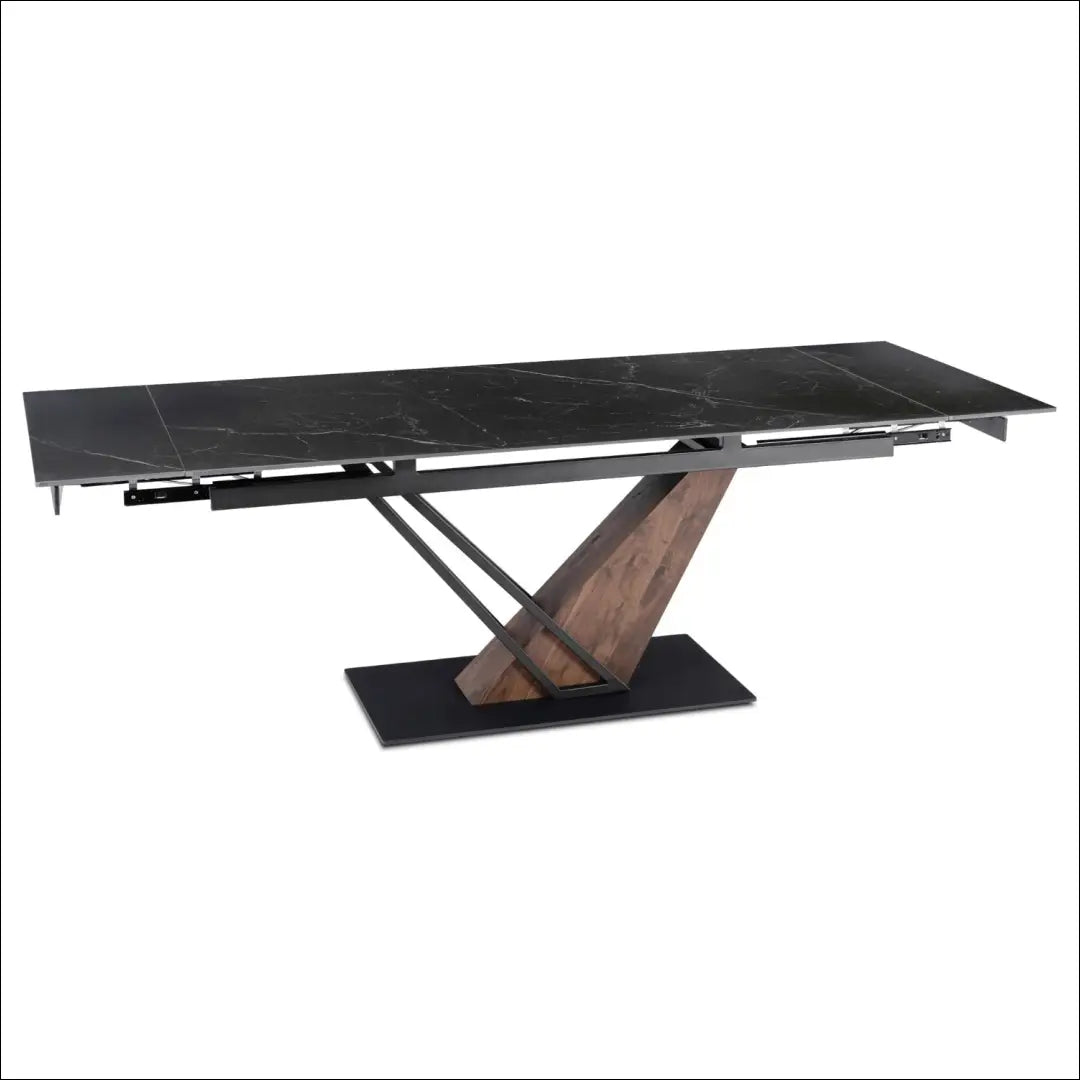 Prailginamas stalas su keraminiu stalviršiu juodos spalvos / riešuto 180-240 cm TE718 - €435 Save 15%