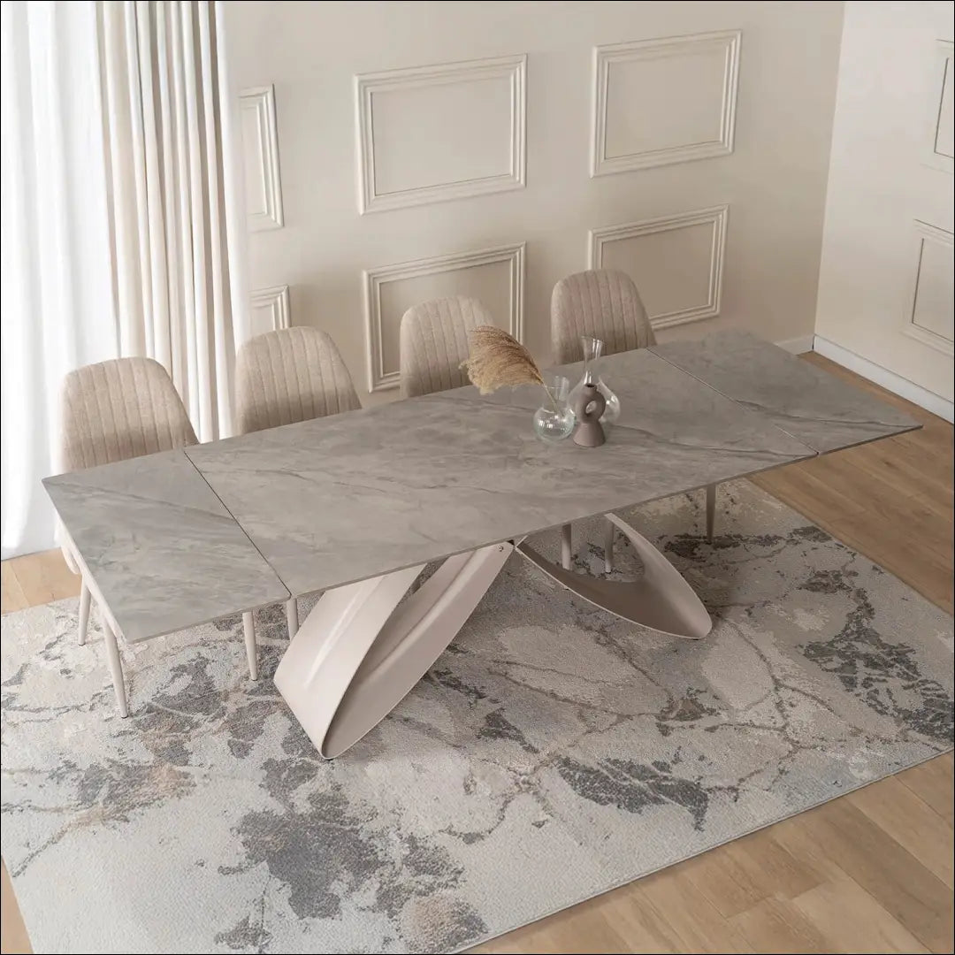 Prailginamas stalas su keraminiu stalviršiu pilkos spalvos / marmuro 160-240 cm TE722 - €491 Save 15%