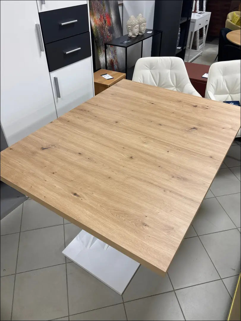 Prailginamas valgomojo stalas VI1171 - €230 Save 50% __label:Pristatymas 1-2 d.d., color-balta, color-ruda,